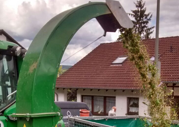 Häcksler im Einsatz