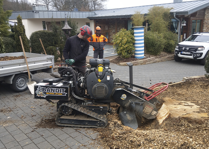 Fräse im Einsatz